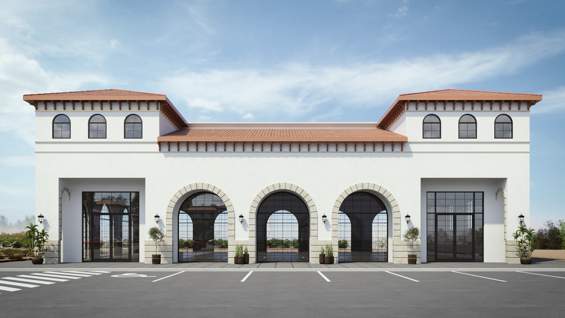 Building B front elevation