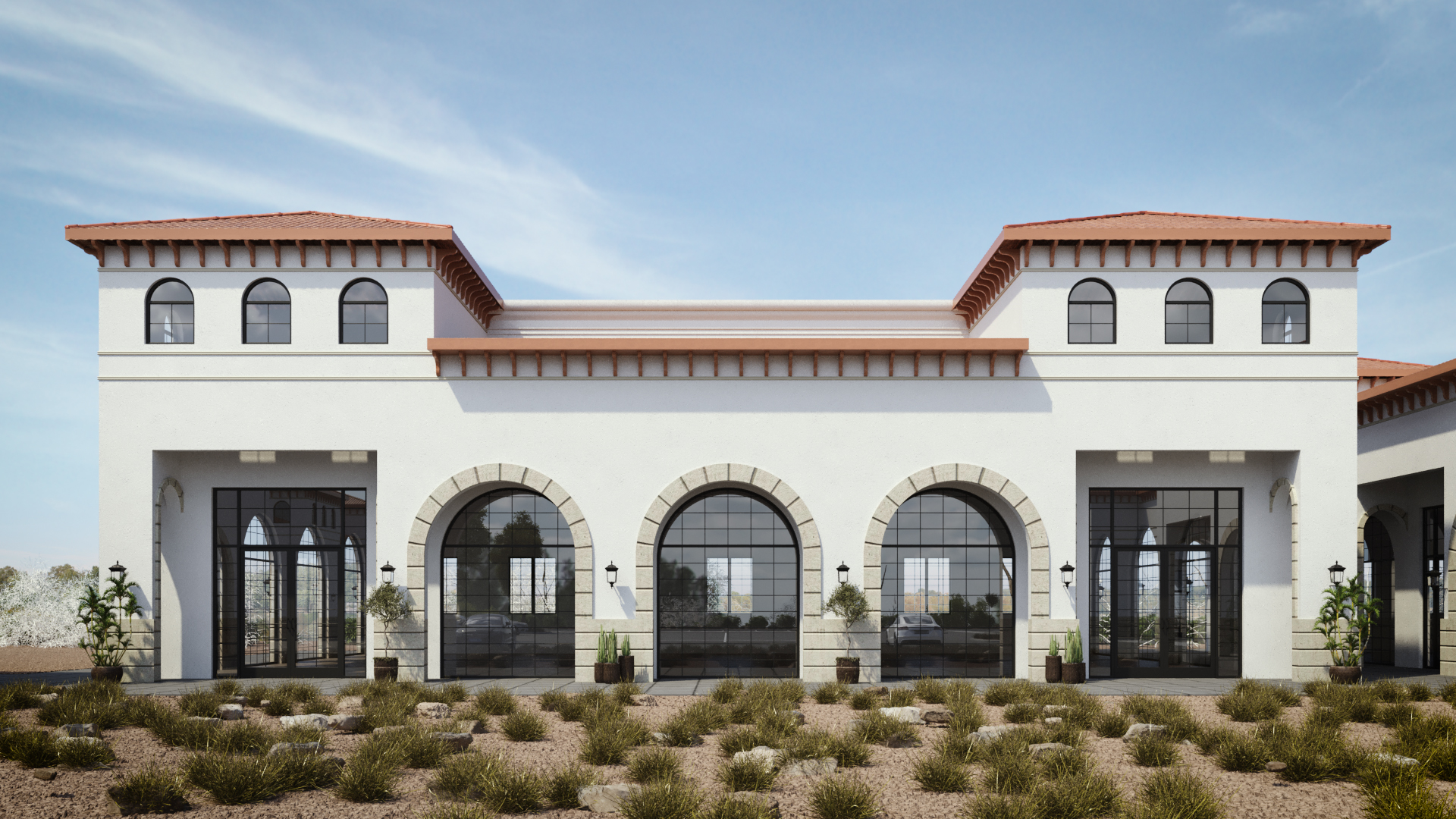 Building E front elevation